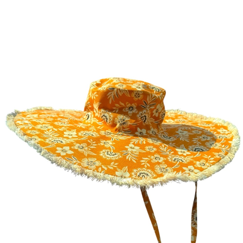 Anthropologie Capitanna Maxi Bucket Hat Reversible Floral Paisley